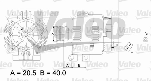 Generator 14V 95A Valeo 437311 VALEO