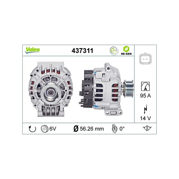 Generator 14V 95A Valeo 437311 VALEO