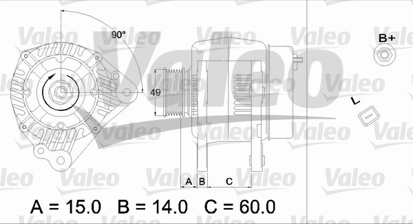 Generator 14V 120A Valeo 437339 VALEO