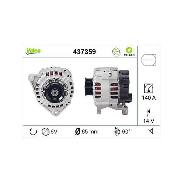 Generator 14V 140A Valeo 437359 VALEO