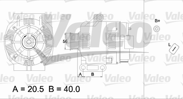 Generator 14V 75A Valeo 437393 VALEO