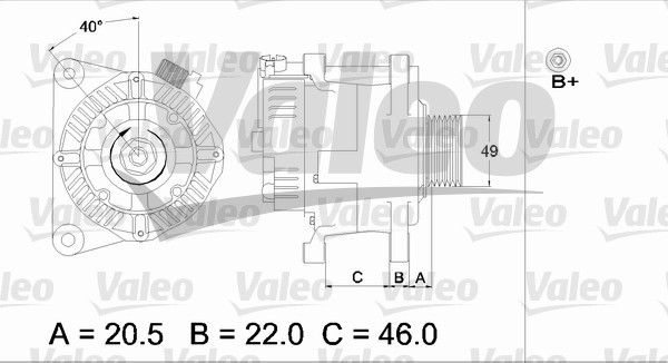 Generator 14V 90A Valeo 437409 VALEO