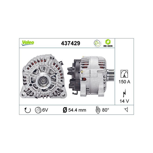 Generator 14V 150A Valeo 437429 VALEO
