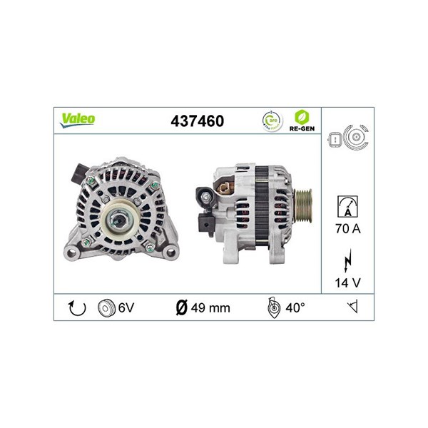 Generator 14V 70A Valeo 437460 VALEO