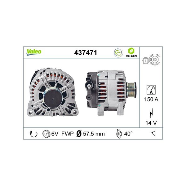 Generator 14V 150A Valeo 437471 VALEO