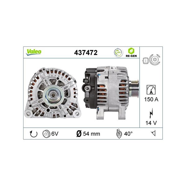 Generator 14V 150A Valeo 437472 VALEO