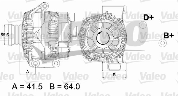 Generator 14V 90A Valeo 437474 VALEO