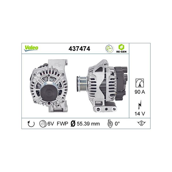 Generator 14V 90A Valeo 437474 VALEO