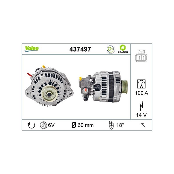 Generator 14V 100A Valeo 437497 VALEO