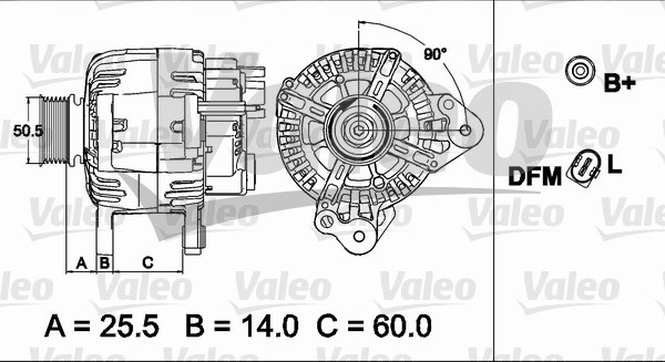 Generator 14V 110A Valeo 437502 VALEO