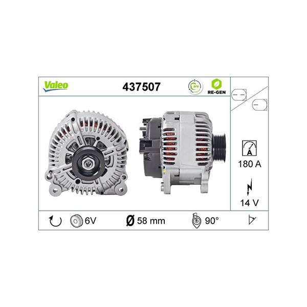 Generator 14V 180A Valeo 437507 VALEO
