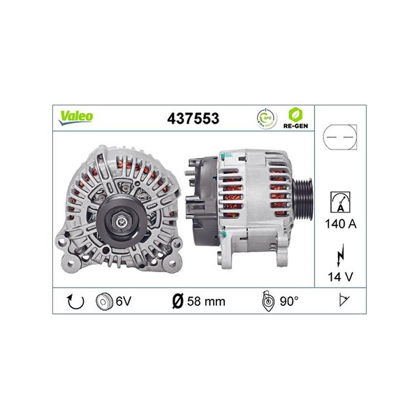Generator 14V 140A Valeo 437553 VALEO