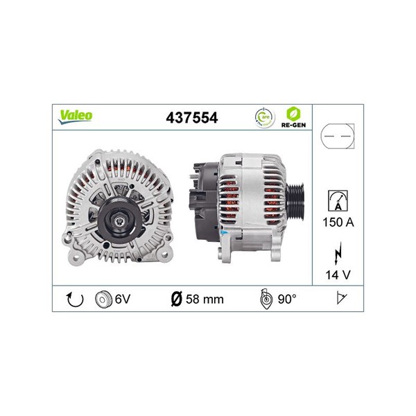 Generator 14V 150A Valeo 437554 VALEO