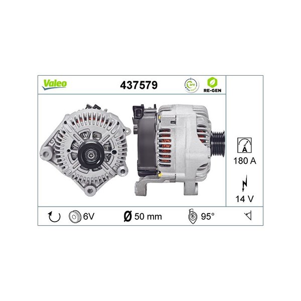 Generator 14V 180A Valeo 437579 VALEO