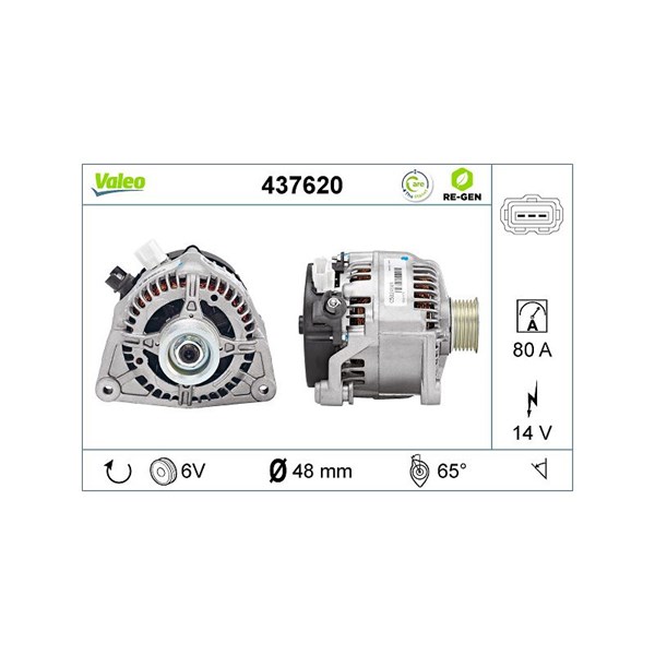 Generator 14V 80A Valeo 437620 VALEO