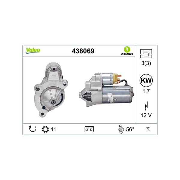 Startmotor 12V Valeo 438069 VALEO