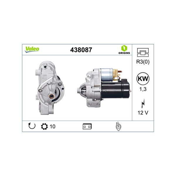 Startmotor 12V Valeo 438087 VALEO