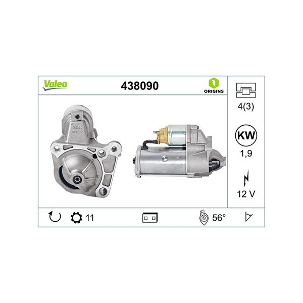 Startmotor 12V Valeo 438090 VALEO