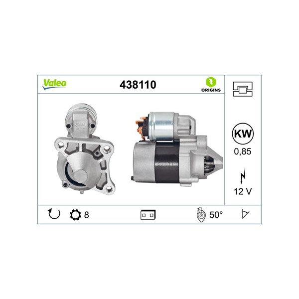 Startmotor 12V Valeo 438110 VALEO