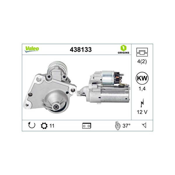 Startmotor 12V Valeo 438133 VALEO