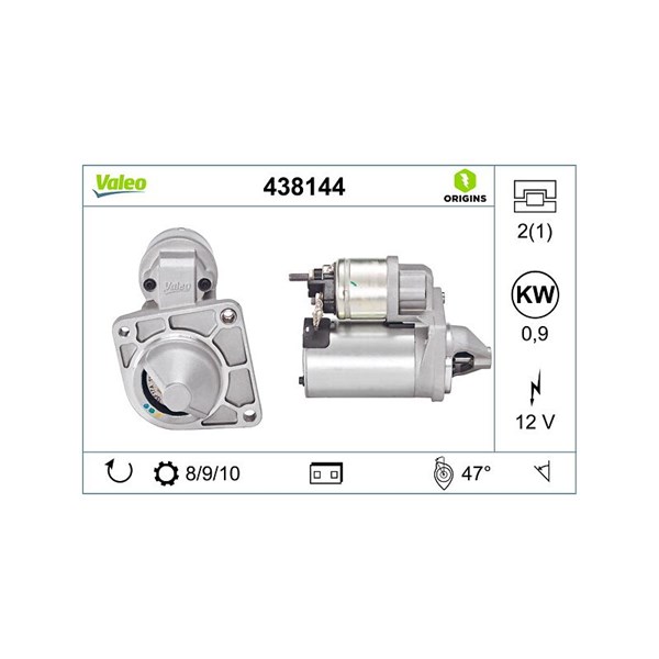 Startmotor 12V Valeo 438144 VALEO