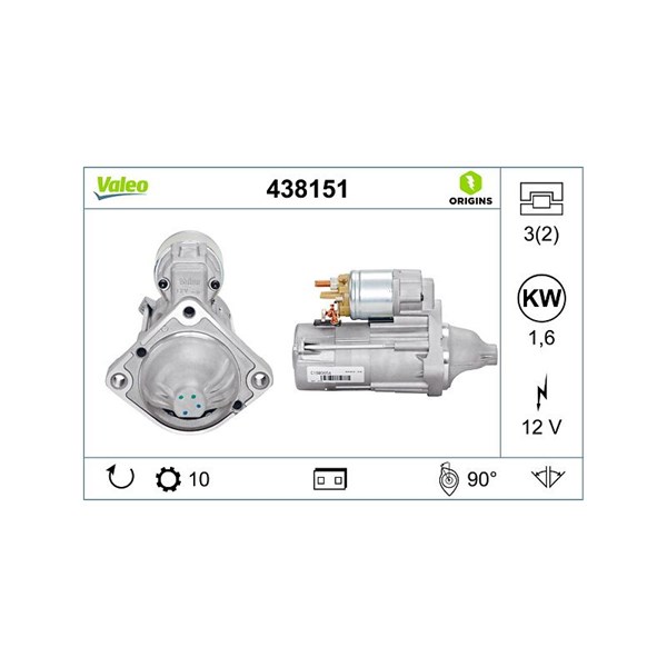 Startmotor 12V Valeo 438151 VALEO