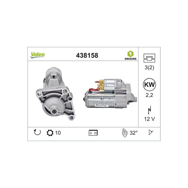 Startmotor 12V Valeo 438158 VALEO Startmotor 12V Valeo 438158 VALEO