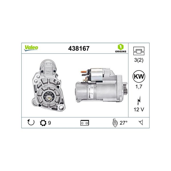 Startmotor 12V Valeo 438167 VALEO