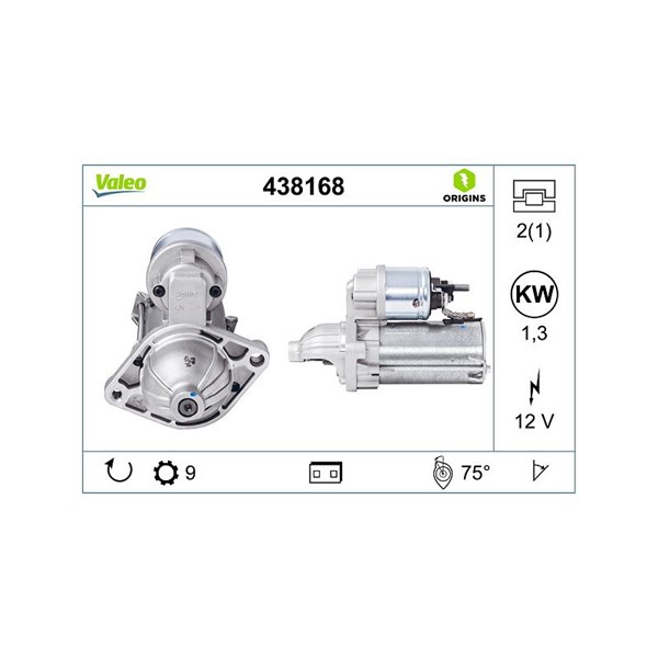 Startmotor 12V Valeo 438168 VALEO