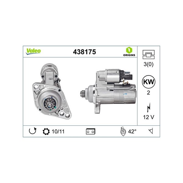 Startmotor 12V Valeo 438175 VALEO