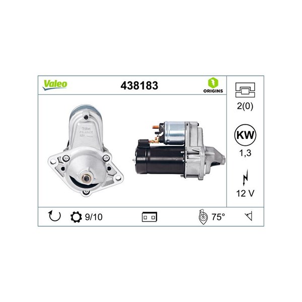 Startmotor 12V Valeo 438183 VALEO