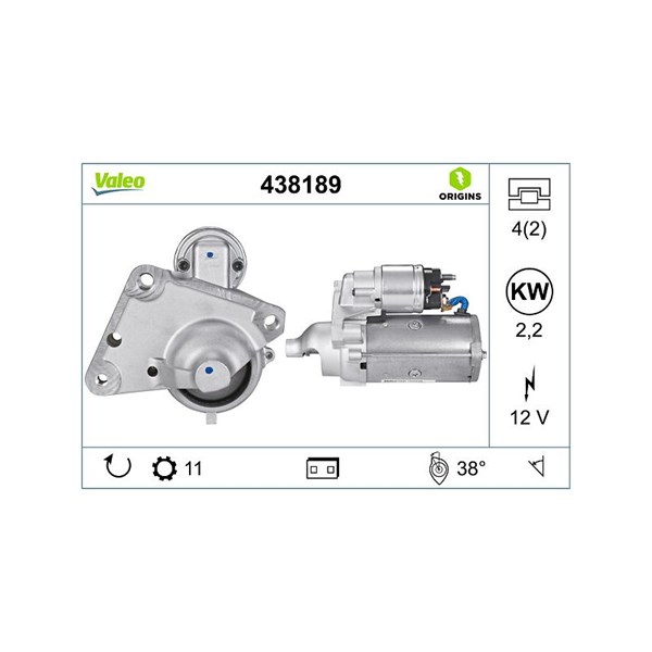 Startmotor 12V Valeo 438189 VALEO Startmotor 12V Valeo 438189 VALEO