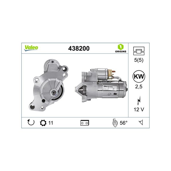 Startmotor 12V Valeo 438200 VALEO