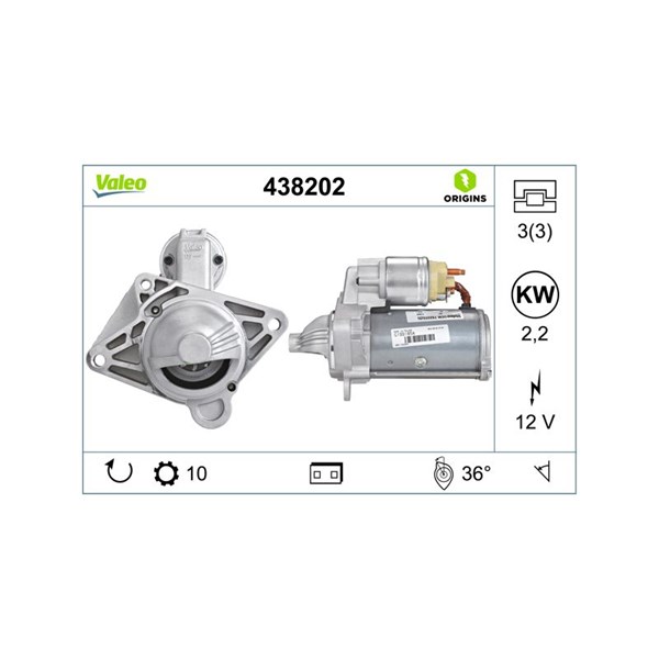 Startmotor 12V Valeo 438202 VALEO