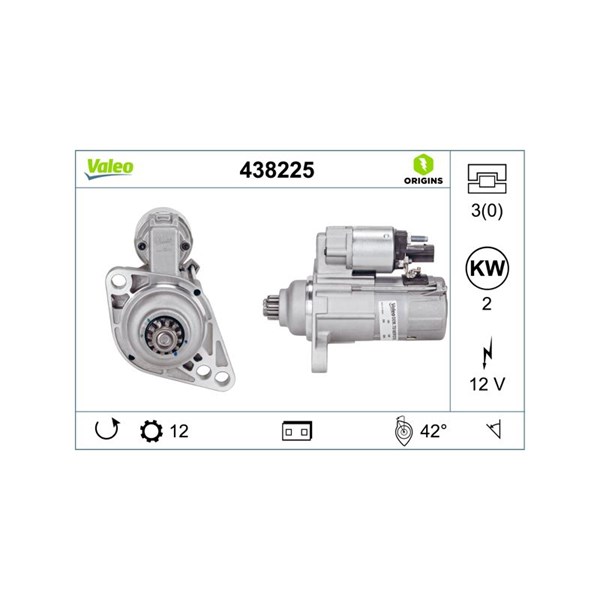 Startmotor 12V Valeo 438225 VALEO