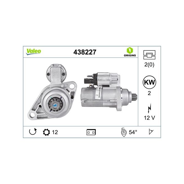 Startmotor 12V Valeo 438227 VALEO