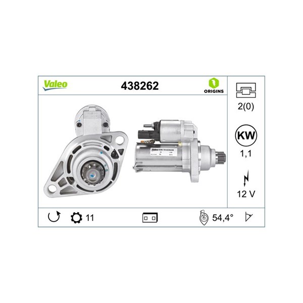 Startmotor 12V Valeo 438262 VALEO