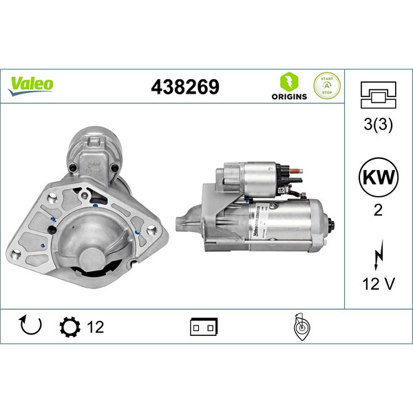 Startmotor 12V Valeo 438269 VALEO