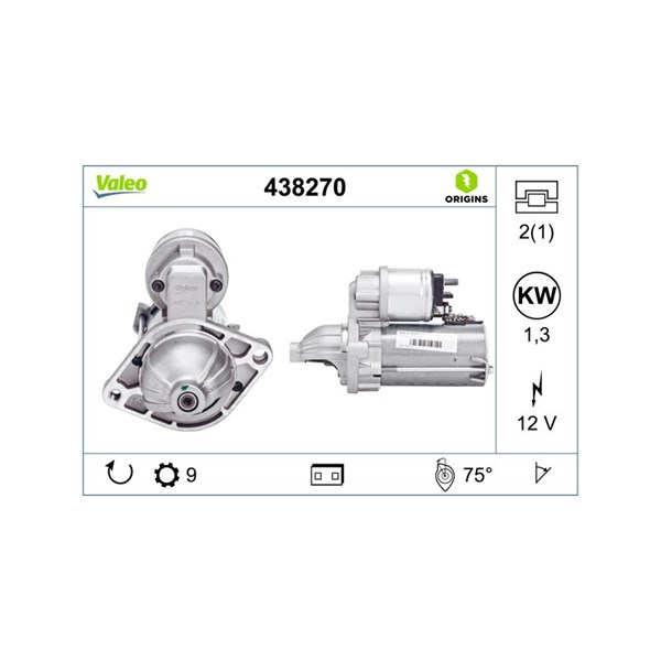 Startmotor 12V Valeo 438270 VALEO