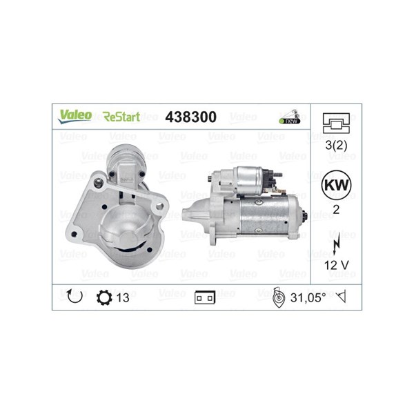 Startmotor 12V Valeo 438300 VALEO