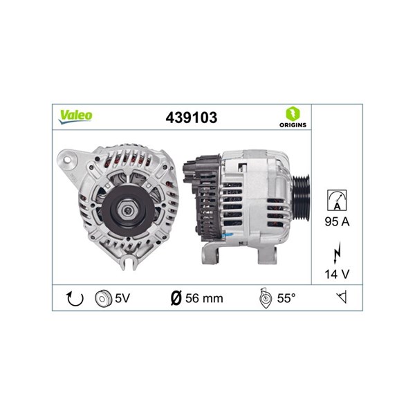 Generator 14V 97A Valeo 439103 VALEO