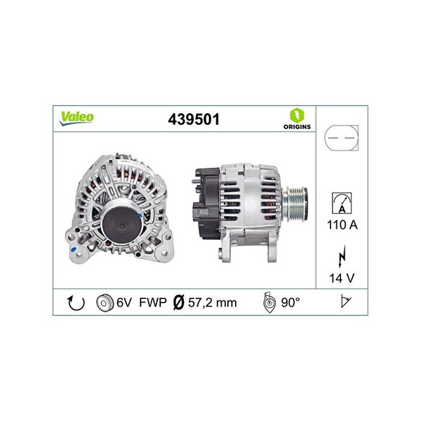 Generator 14V 110A Valeo 439501 VALEO