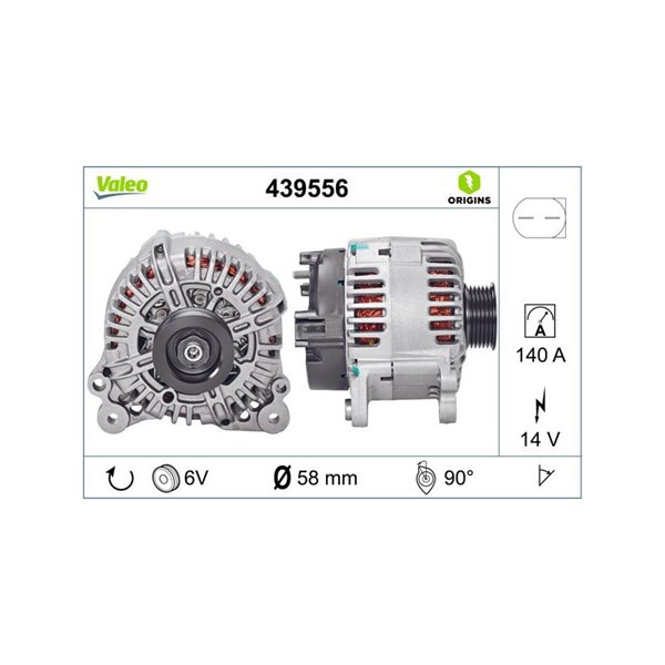 Generator 14V 140A Valeo 439556 VALEO