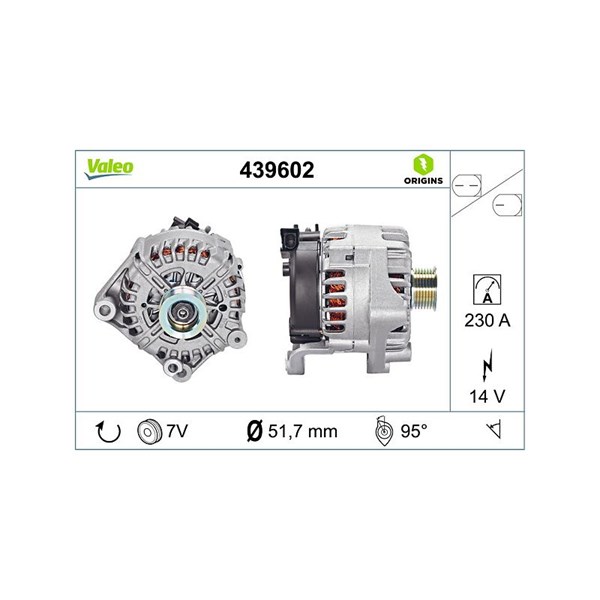 Generator 14V 230A Valeo 439602 VALEO