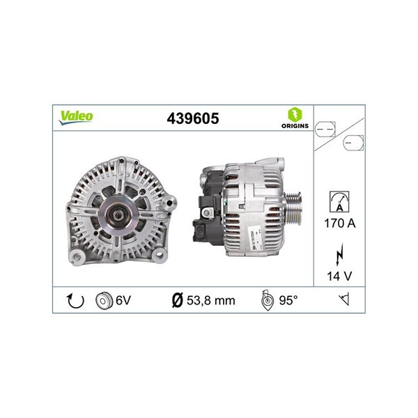 Generator 14V 170A Valeo 439605 VALEO
