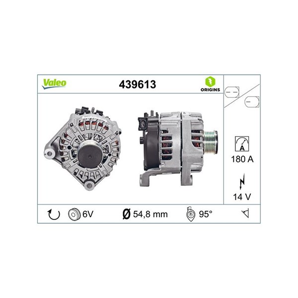 Generator 14V 180A Valeo 439613 VALEO