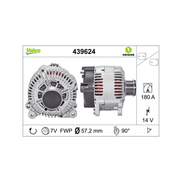 Generator 14V 180A Valeo 439624 VALEO