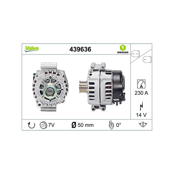 Generator 14V 230A Valeo 439636 VALEO