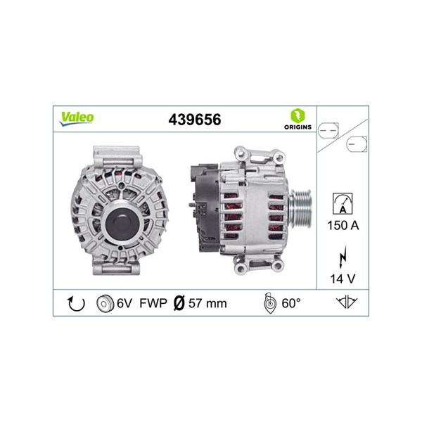 Generator 14V 150A Valeo 439656 VALEO