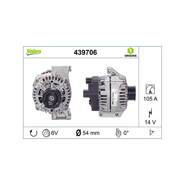 Generator 14V 105A Valeo 439706 VALEO